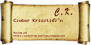 Czobor Krisztián névjegykártya