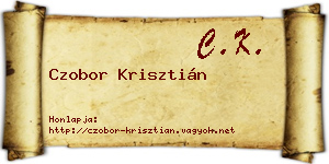 Czobor Krisztián névjegykártya